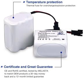 img 1 attached to 🔋 Melasta 7.2V 2000mAh NI-MH Audio Replacement Battery for Tivoli PAL iPAL Radio: MA-1, MA-2, MA-3 Compatible 2 Wire Battery