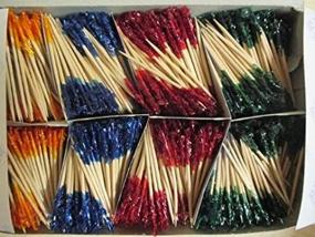 img 2 attached to 🎉 Assorted Colors Frilled Toothpicks - 2 1/2'' Length - 1000/case - Perfect Party Accessory