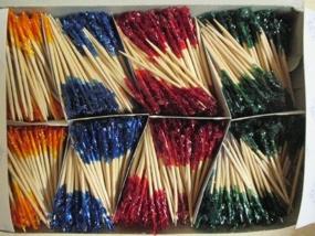 img 4 attached to 🎉 Assorted Colors Frilled Toothpicks - 2 1/2'' Length - 1000/case - Perfect Party Accessory