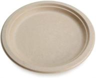 🌍 earth's natural alternative: 100% compostable disposable paper plates bulk [9" 50 pack] logo