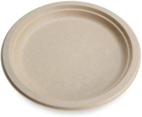 img 4 attached to 🌍 Earth's Natural Alternative: 100% Compostable Disposable Paper Plates Bulk [9" 50 Pack]