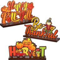 🍂 blulu happy fall y'all party decoration: thanksgiving pumpkins table centerpieces for autumn harvest time & fall festival decorations - 7.87 x 4.72 inch logo