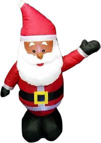 img 1 attached to 🎅 Enhance Your Holiday Spirit with Nicky Bigs Novelties 48 Inch Ethnic Santa Holiday Inflatable Yard Decoration - Multicolor!