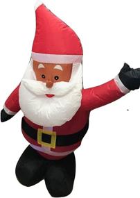 img 2 attached to 🎅 Enhance Your Holiday Spirit with Nicky Bigs Novelties 48 Inch Ethnic Santa Holiday Inflatable Yard Decoration - Multicolor!