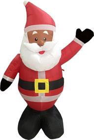 img 3 attached to 🎅 Enhance Your Holiday Spirit with Nicky Bigs Novelties 48 Inch Ethnic Santa Holiday Inflatable Yard Decoration - Multicolor!