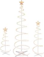 🎄 lighted spiral christmas trees set - 3 ft, 4 ft, and 6 ft - winter wonder lane - perfect holiday decorations логотип