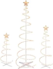 img 3 attached to 🎄 Lighted Spiral Christmas Trees Set - 3 Ft, 4 Ft, and 6 Ft - Winter Wonder Lane - Perfect Holiday Decorations