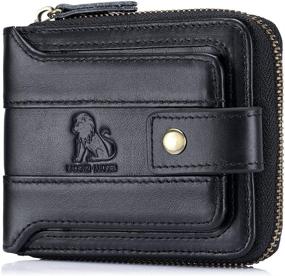 img 4 attached to 💼 LAOSHIZI Genuine Leather Wallets with Advanced Blocking Technology for Men's Accessories