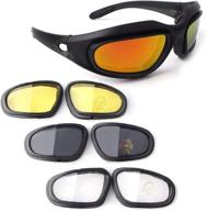 🤩 bernard bertha padded motorcycle riding glasses goggle kit - 4 lens kit for outdoor sports & activities logo