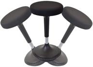 🪑 uncaged ergonomics wobble stool standing desk balance chair: adjustable height, active sitting, swiveling, perching for adults and kids, black логотип
