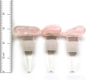 img 3 attached to 💎 Boone's Mill Gemstone Bottle Stopper - Rose Quartz Tumbled - Pink, with Glass Base