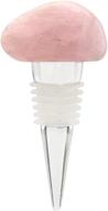 💎 boone's mill gemstone bottle stopper - rose quartz tumbled - pink, with glass base логотип