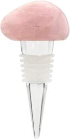 img 4 attached to 💎 Boone's Mill Gemstone Bottle Stopper - Rose Quartz Tumbled - Pink, with Glass Base