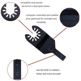 img 1 attached to 🔪 Versatile 10 pcs Wood Metal Quick Release Saw Blades for Oscillating Multitools - Compatible with Fein, Porter Cable, Black and Decker, Genesis, Dremel, Craftsman, Dewalt, Chicago