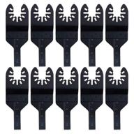 🔪 versatile 10 pcs wood metal quick release saw blades for oscillating multitools - compatible with fein, porter cable, black and decker, genesis, dremel, craftsman, dewalt, chicago logo