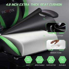 img 2 attached to ➡️ Ficmax Green Massage Gaming Chair: Big and Tall Computer Gamer Chair with Footrest, Reclining Video Game Chair for E-Sport – Headrest and Lumbar Support Included