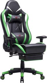 img 4 attached to ➡️ Ficmax Green Massage Gaming Chair: Big and Tall Computer Gamer Chair with Footrest, Reclining Video Game Chair for E-Sport – Headrest and Lumbar Support Included