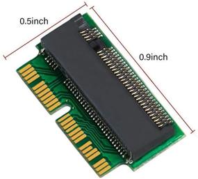 img 1 attached to 🔧 Sensico M.2 NVME SSD Convert Adapter Card for MacBook Air Pro Retina (2013-2017), NVME/AHCI SSD Upgrade Kit for A1465 A1466 A1398 A1502 (Not Compatible with Early 2013 MacBook Pro) Green Short Adapter