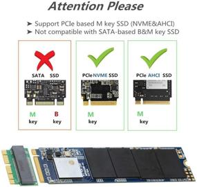 img 3 attached to 🔧 Sensico M.2 NVME SSD Convert Adapter Card for MacBook Air Pro Retina (2013-2017), NVME/AHCI SSD Upgrade Kit for A1465 A1466 A1398 A1502 (Not Compatible with Early 2013 MacBook Pro) Green Short Adapter