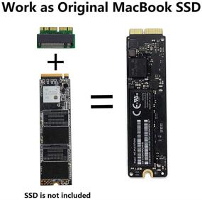 img 2 attached to 🔧 Sensico M.2 NVME SSD Convert Adapter Card for MacBook Air Pro Retina (2013-2017), NVME/AHCI SSD Upgrade Kit for A1465 A1466 A1398 A1502 (Not Compatible with Early 2013 MacBook Pro) Green Short Adapter