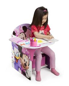 img 2 attached to 🪑 Delta Children Chair Desk: Disney Minnie Mouse Edition with Convenient Storage Bin