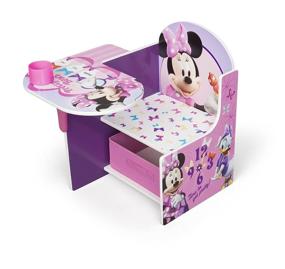 img 3 attached to 🪑 Delta Children Chair Desk: Disney Minnie Mouse Edition with Convenient Storage Bin
