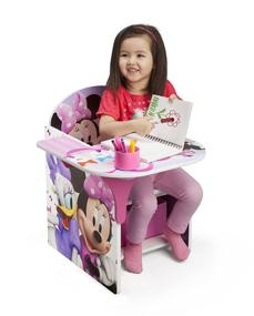 img 1 attached to 🪑 Delta Children Chair Desk: Disney Minnie Mouse Edition with Convenient Storage Bin