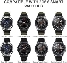 img 2 attached to Браслеты Maxjoy для Galaxy Watch 46 мм: нейлоновые быстросъемные ремни для Gear S3 & Watch 3 45 мм - совместим с Samsung Galaxy Watch 46 мм/3 45 мм/Gear S3 - 2 штуки