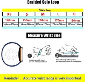 img 3 attached to 🔗 EMIOBAND Braided Solo Loop: Premium Silicone Fabric Stretchable Nylon Strap for Xiaomi Mi Band 5/4/3