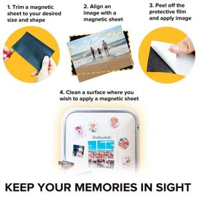 img 3 attached to Flexible Magnet Sheets with Self Adhesive – Ultra Thin Magnetic Paper for Photo Magnets, Craft Projects, and More!