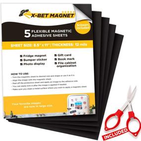 img 4 attached to Flexible Magnet Sheets with Self Adhesive – Ultra Thin Magnetic Paper for Photo Magnets, Craft Projects, and More!