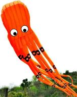 🏊 dive into the sky with the 7m large octopus paul parafoil kite – vibrant orange edition with handle & string by lw логотип