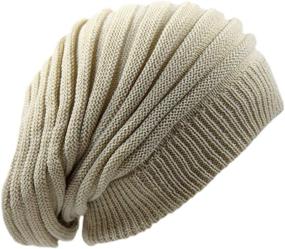 img 1 attached to 🌈 Vibrant RW Rasta Long Slinky Beanie Hats: Add Funky Style to Your Look!