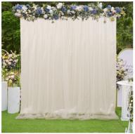 🎀 ivory tulle backdrop curtains 5ftx7ft: ideal for weddings, baby showers, and photography logo