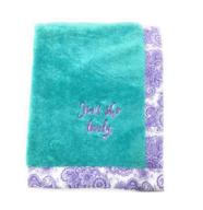 bacati isabella paisley embroidered blanket logo