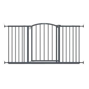 img 4 attached to 🚪 Gray Extra Wide Decor Safety Baby Gate - 27” Tall, Fits Openings of 28” to 51.5” Wide, 20” Wide Door Opening - Ideal Baby/Pet Gate for Extra Wide Doorways