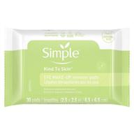👀 quick and gentle eye makeup removal: simple kind to eyes eye makeup remover pads, 30 ct logo