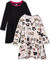 🦄 spotted zebra unicorn girls' clothing: long sleeve dresses for enchanting style logo