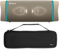 sony srsxb33 extra bass bluetooth wireless portable speaker (taupe) with knox gear hardshell travel and storage case bundle (2 items) logo