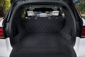 img 4 attached to 🐾 BarksBar Luxury Pet Cargo Cover & Liner For Dogs - 80 x 52, Black, Quilted, Waterproof, Machine Washable & Nonslip Backing With Bumper Flap Protection - Ideal for Cars, Trucks, and SUVs