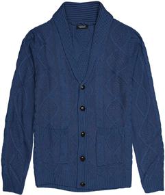 img 1 attached to 🧥 COOFANDY Men's Knitted Cardigan Sweater with Pockets - Perfect Addition to Your Wardrobe