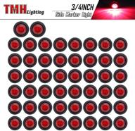 🔴 high visibility: 50 pcs tmh 3/4" inch mount red led clearance marker lights for trailers and vehicles logo