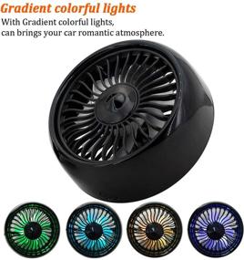 img 1 attached to USB Auto Cooling Fan with Colorful Light - Lightweight Air Vent Mounted Fan for Family Car Sedan SUV Vehicles, 3 Speeds, 360° Rotation (Air Vent Mounted)