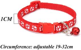 img 2 attached to Xiaolanwelc@ 12Pcs/lot Reflective Nylon Dog Collar with Bell - Adjustable 19-32cm - Heavy Duty & All Weather - Ideal for All Breeds