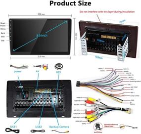 img 3 attached to 🚗 Hikity Android автомобильный стерео с GPS-навигацией 9" сенсорным экраном радио Bluetooth FM-приемник, подключение Wi-Fi, зеркальная ссылка для телефона, двойной вход USB + поддержка резервной камеры