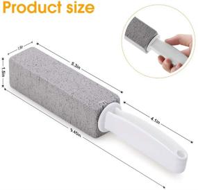 img 3 attached to 🚽 Efficient 2 Pack Toilet Cleaner Tool for Hard Water Stain & Build-up Removal: Ergonomic Handle, Pumice Stone, Stain Ring Remover - Ideal for Toilet, Pool, Bathroom, Sink