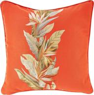 🌺 tommy bahama birds of paradise collection pillow: 100% cotton chic & stylish home décor, easy care, machine washable - 20x20in coconut design логотип