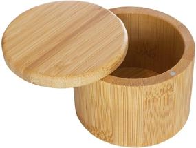 img 4 attached to 🧂 Versatile Totally Bamboo Salt Cellar Bamboo Storage Box: Swivel Lid, 6oz Capacity