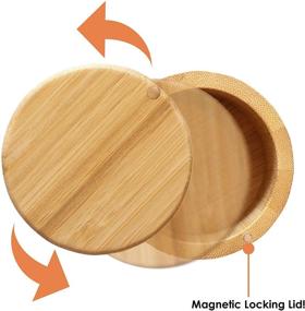 img 1 attached to 🧂 Versatile Totally Bamboo Salt Cellar Bamboo Storage Box: Swivel Lid, 6oz Capacity