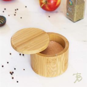 img 3 attached to 🧂 Versatile Totally Bamboo Salt Cellar Bamboo Storage Box: Swivel Lid, 6oz Capacity